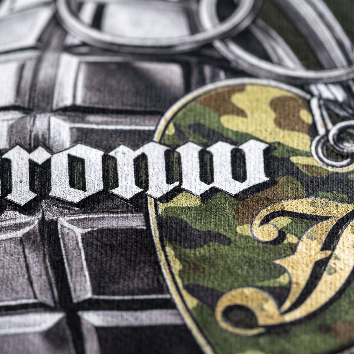J/bronw Helm Tee — Olive — front view