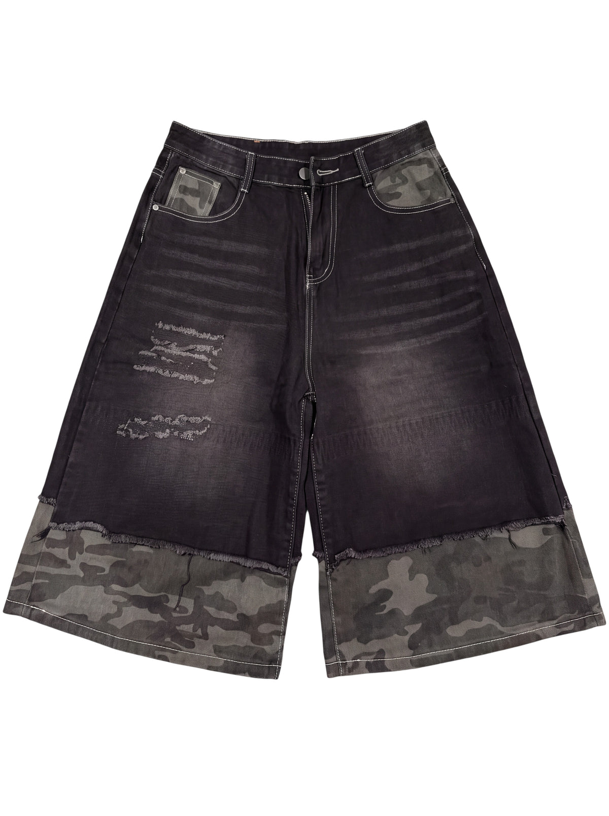 J/bronw Legion Shorts — Camo Denim — front view