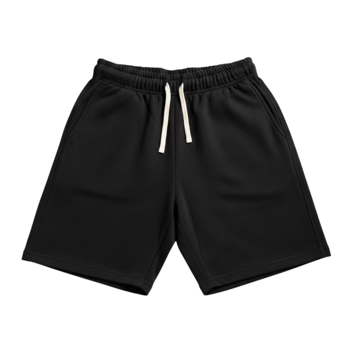 J/bronw Nocturne Shorts — Black — flat lay, front