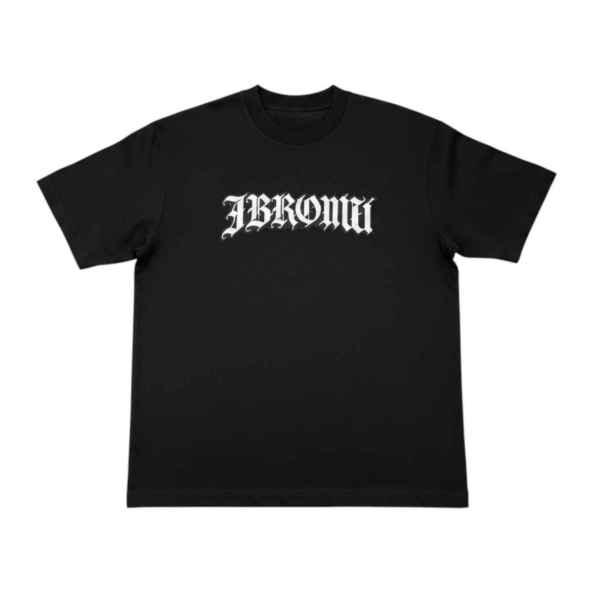 J/bronw Built in Silence Tee — Black — flat lay, front
