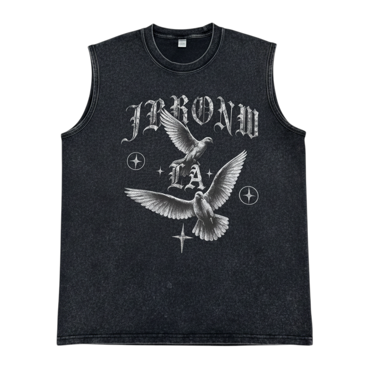 J/bronw Seraph Tee — Acid Gray — flat lay, front
