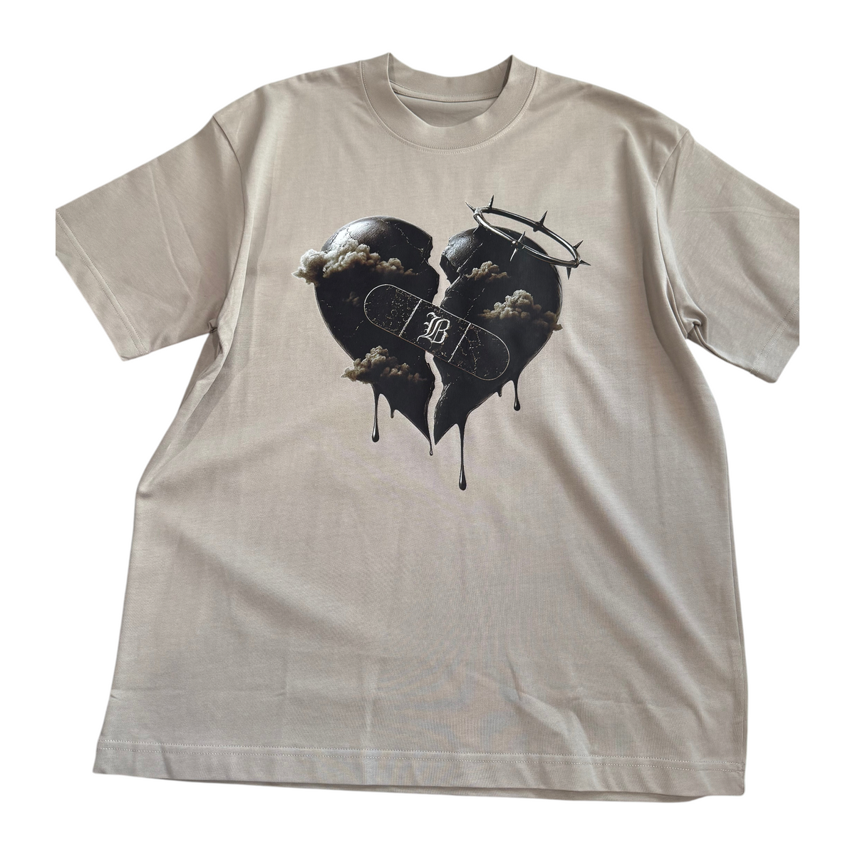 J/bronw Shadows Tee — Sand — back view