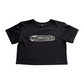 J/bronw Chrome Tee — Black — flat lay, front